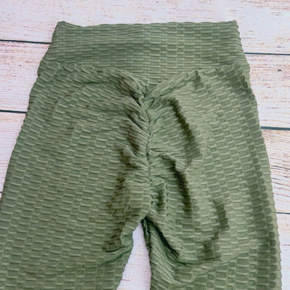 Set of 6 Honey Comb Scrunch Yoga Legging Pants Butt Lifting Activewear - Picture 10 of 13